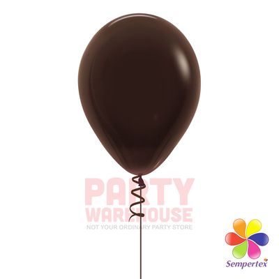 Deluxe Chocolate 11&quot; Helium Filled Latex Balloon and Ribbon