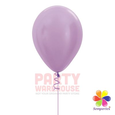 Pearl Lilac 11&quot; Helium Filled Latex Balloon and Ribbon
