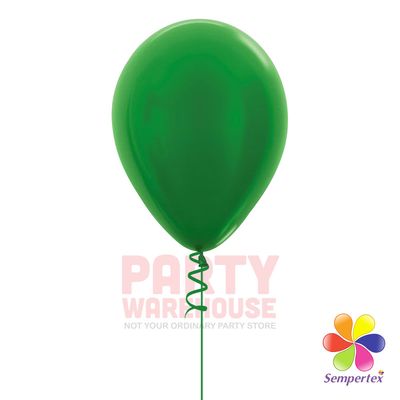 Metallic Green 11&quot; Helium Filled Latex Balloon and Ribbon