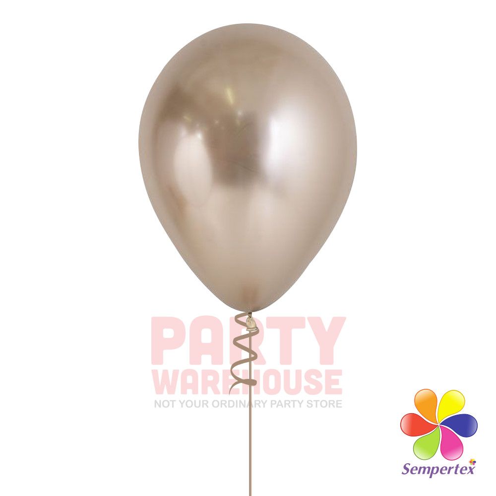 Reflex Champange 11&quot; Helium Filled Latex Balloon and Ribbon