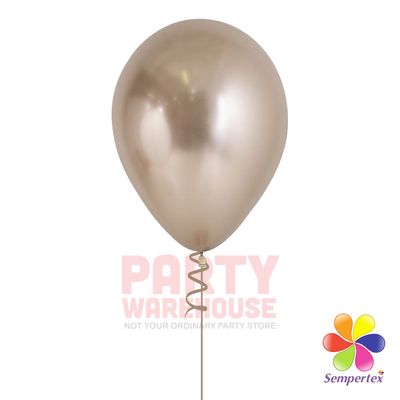 Reflex Champange 11&quot; Helium Filled Latex Balloon and Ribbon