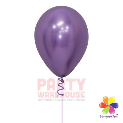 Reflex Violet 11" Helium Filled Latex Balloon and Ribbon