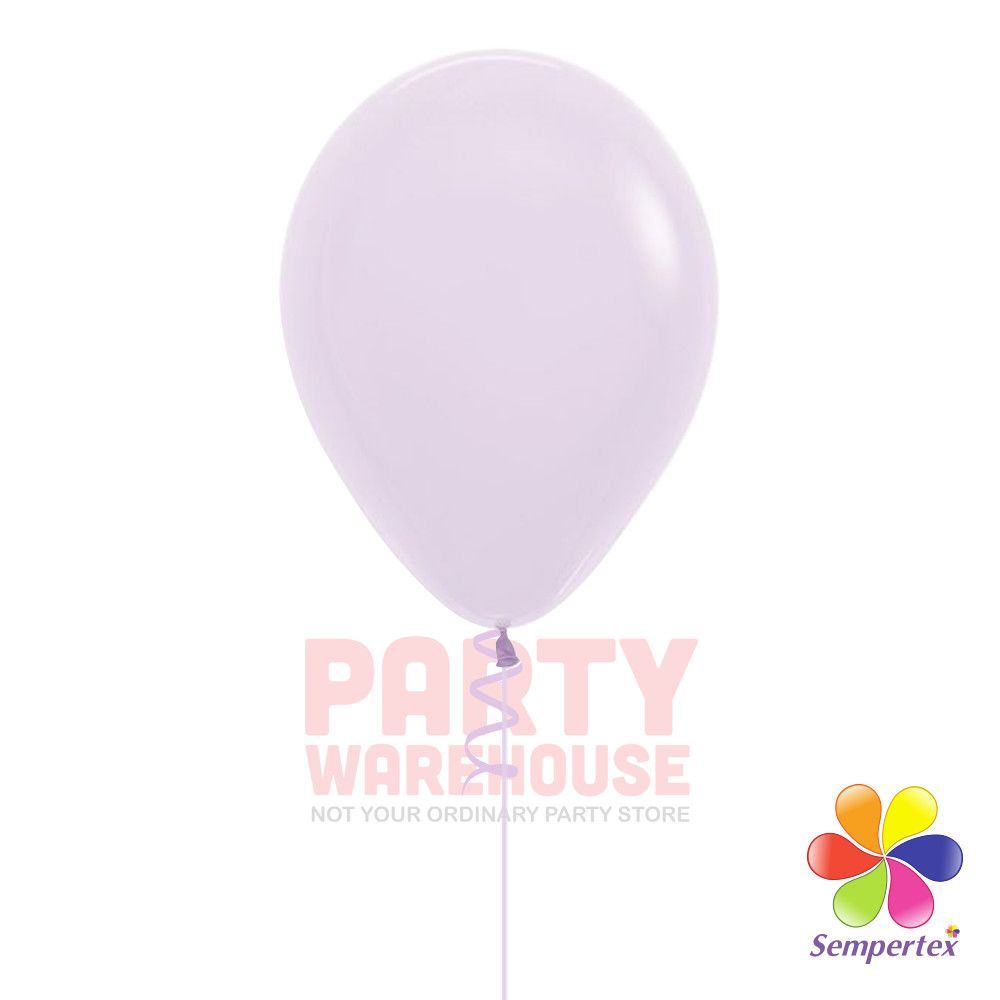 Pastel Matte Lilac 11&quot; Helium Filled Latex Balloon and Ribbon
