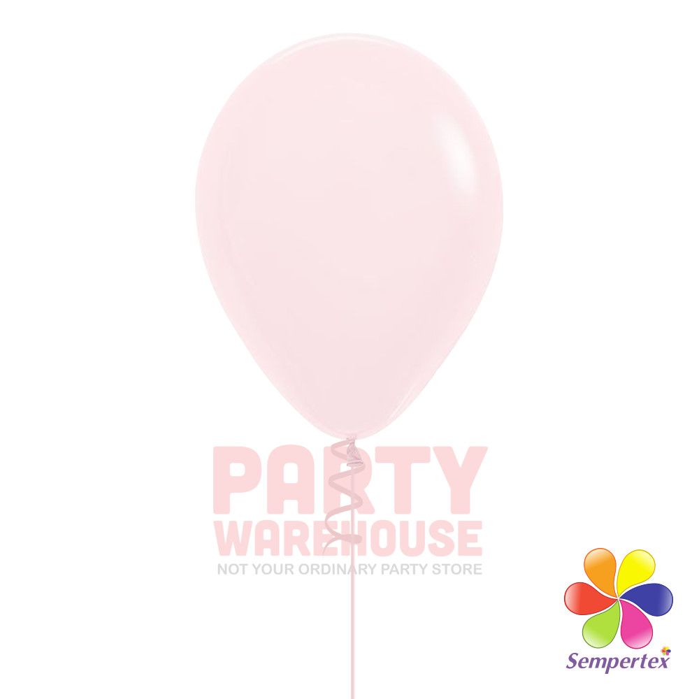 Pastel Matte Pink 11&quot; Helium Filled Latex Balloon and Ribbon