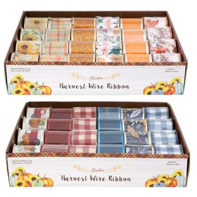 Harvest Wire Ribbon 2.5" X 3yds