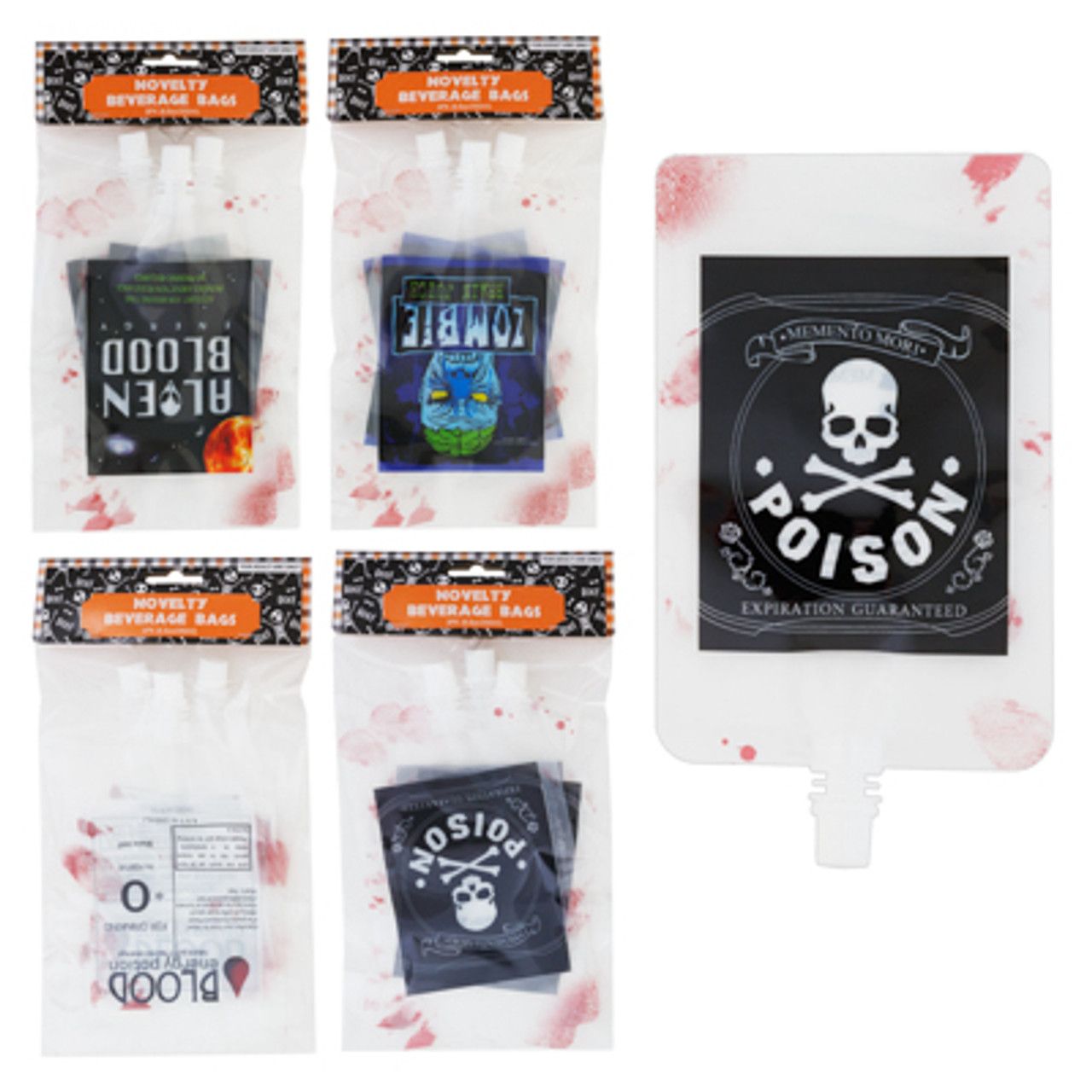 Blood Bag Drink Pouch 3ct