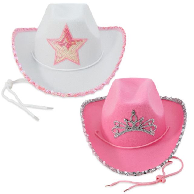 Sequin Trim Cowboy Hat