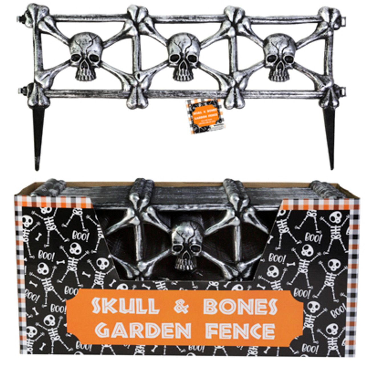 Halloween Fence w/ Skull