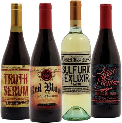 Halloween 1 Novelty Bottle Labels
