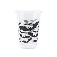 Black Bats Plastic 16oz Cup 8 Ct