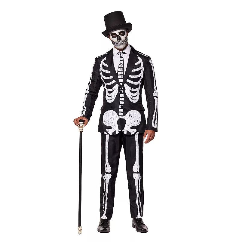 Skeleton Grunge Black Suit, Attribute: Mens, Size: Medium