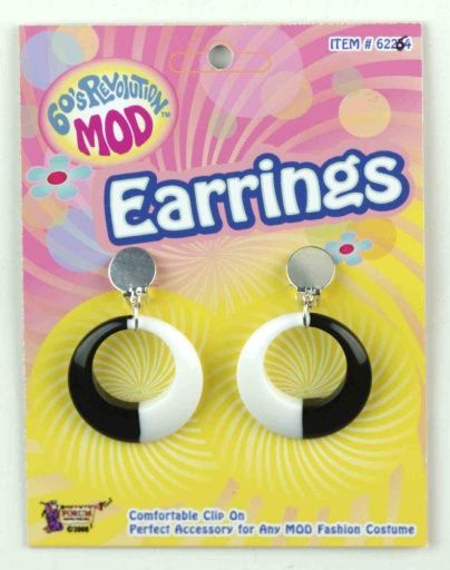 Mod Earrings-Black &amp; White