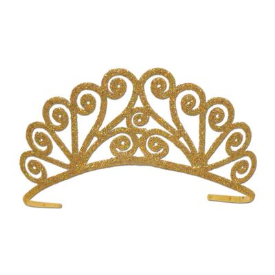 Gold Glittered Metal Tiara