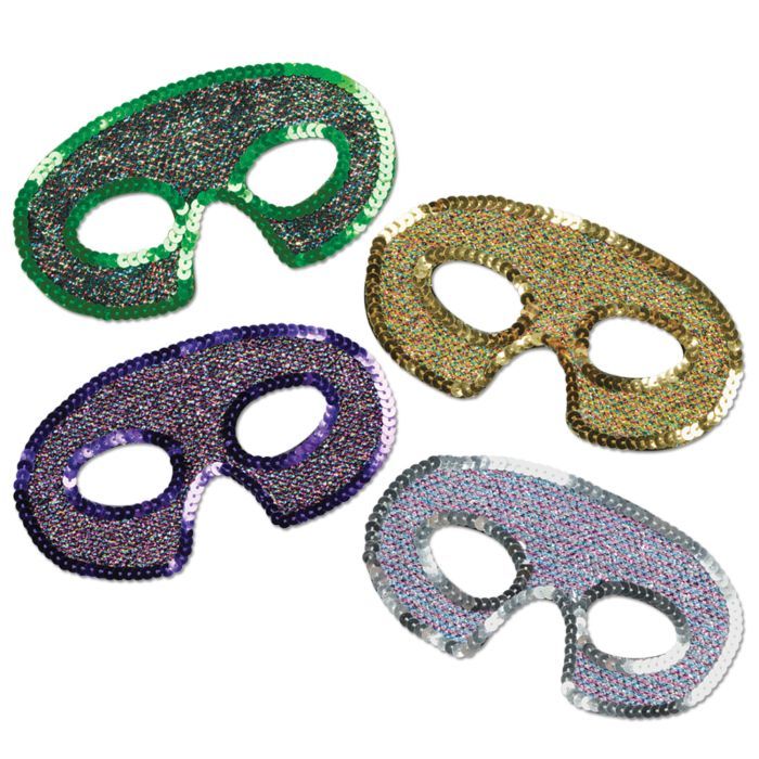 Sequin-Lamé Half Masks