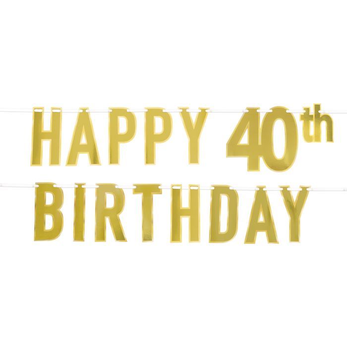 Happy 40th Gold Foil Streamer