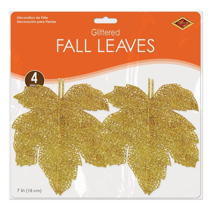 Glittered Fall Leaves