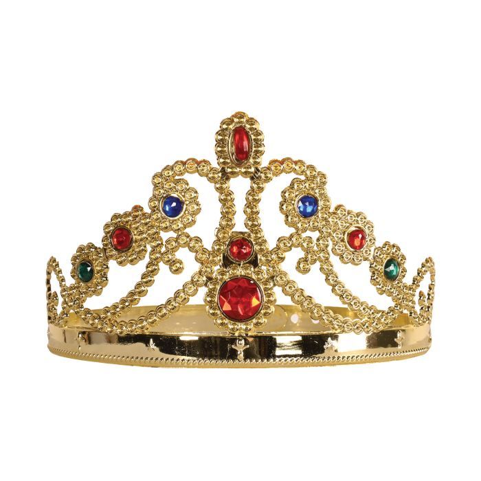 Jeweled Queen&#39;s Tiara Gold