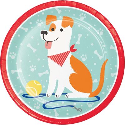 Dog Party 9&quot; Luncheon Plates 8ct