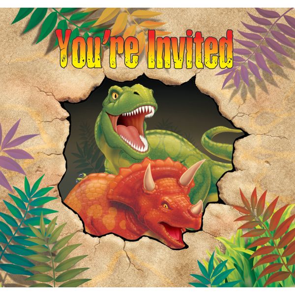 Dino Blast Invitations 8ct