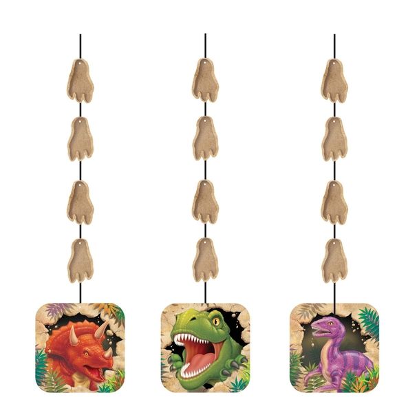 Dino Blast Hanging Cutouts 3ct