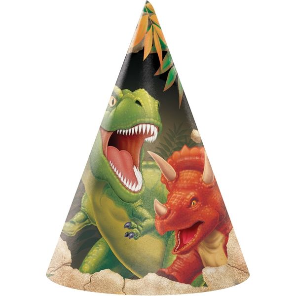 Dino Blast Party Hats 8ct