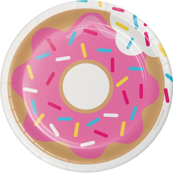 Donut Time 7&quot; Dessert Plates 8ct