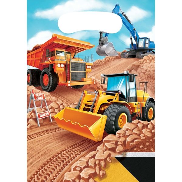 Big Dig Construction Loot Bags 8ct