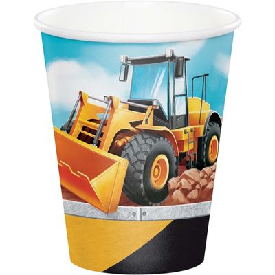 Big Dig Construction 9oz Cups 8ct