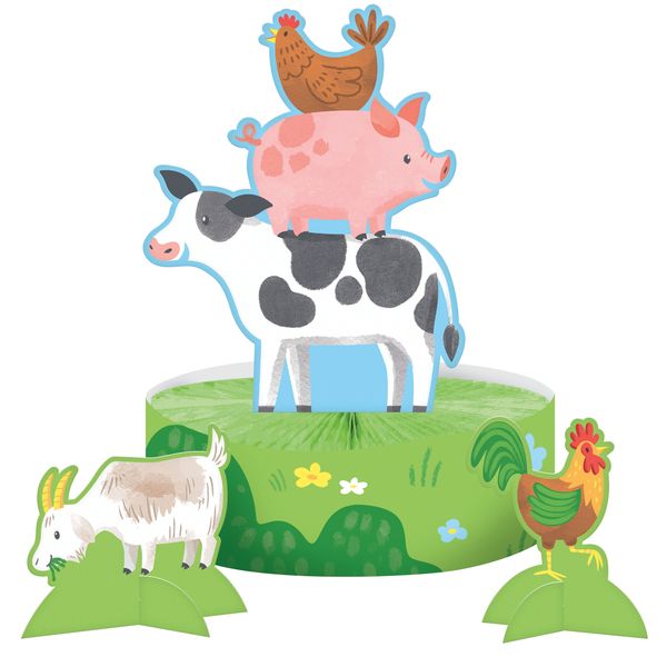Farm Animals Honeycomb Centerpiece