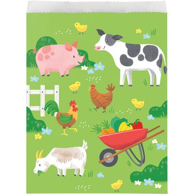 Farm Animals Paper Treat Bag