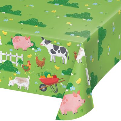 Farm Animals Rectangular PaperTablecover 54&quot; X 108&quot;