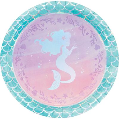 Mermaid Shine 9&quot; Luncheon Plates 8ct