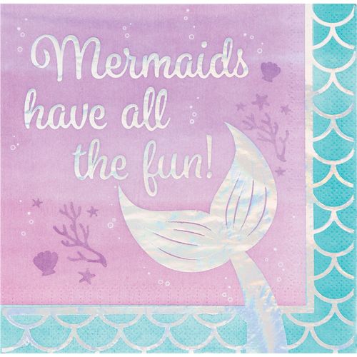 Mermaid Shine Fun Luncheon Napkins 16ct