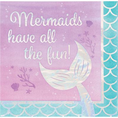 Mermaid Shine Fun Luncheon Napkins 16ct