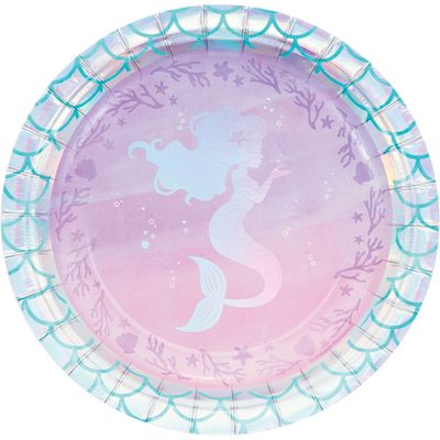 Mermaid Shine 7&quot; Dessert Plates 8ct