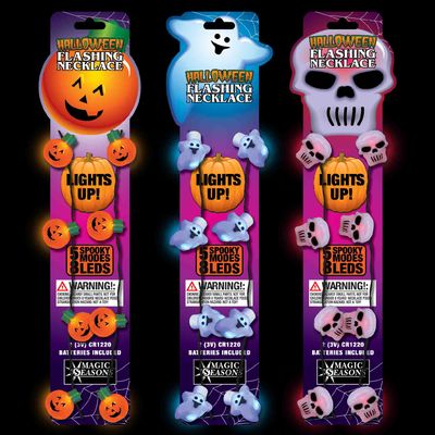 LED  Spooky 3-Mode Flashing Necklace