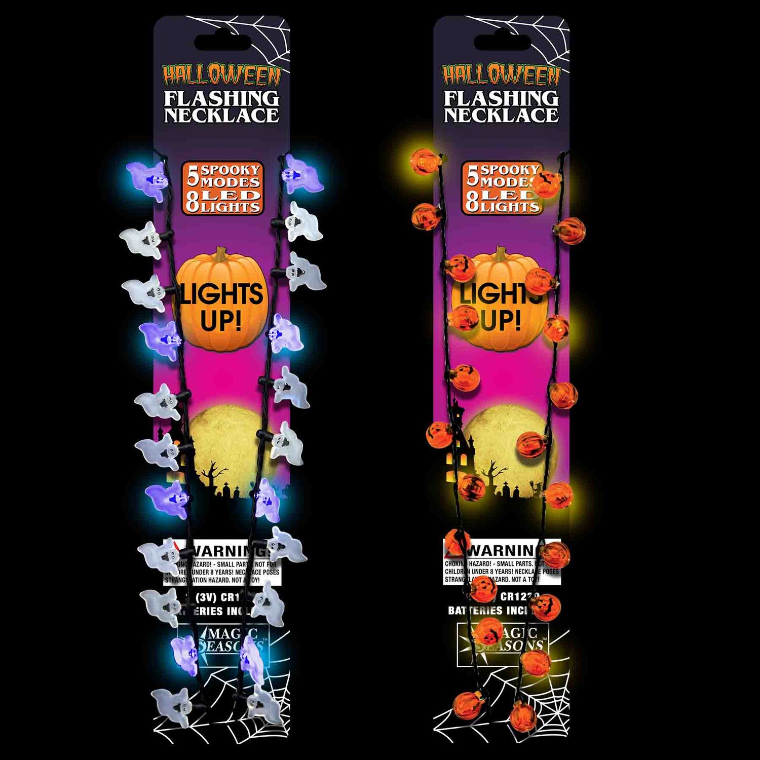 LED Spooky 5-Mode Flashing Necklacke