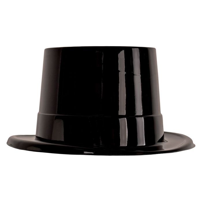 Black Plastic Top Hat