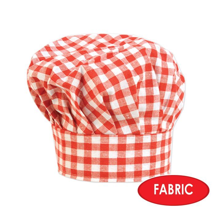 Gingham Fabric Chef&#39;s Hat
