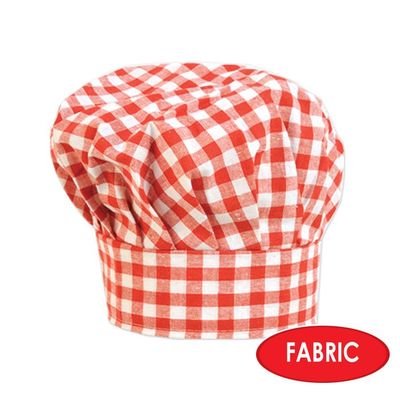 Gingham Fabric Chef&#39;s Hat