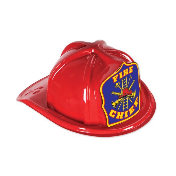 Red Plastic Firefighter Hat