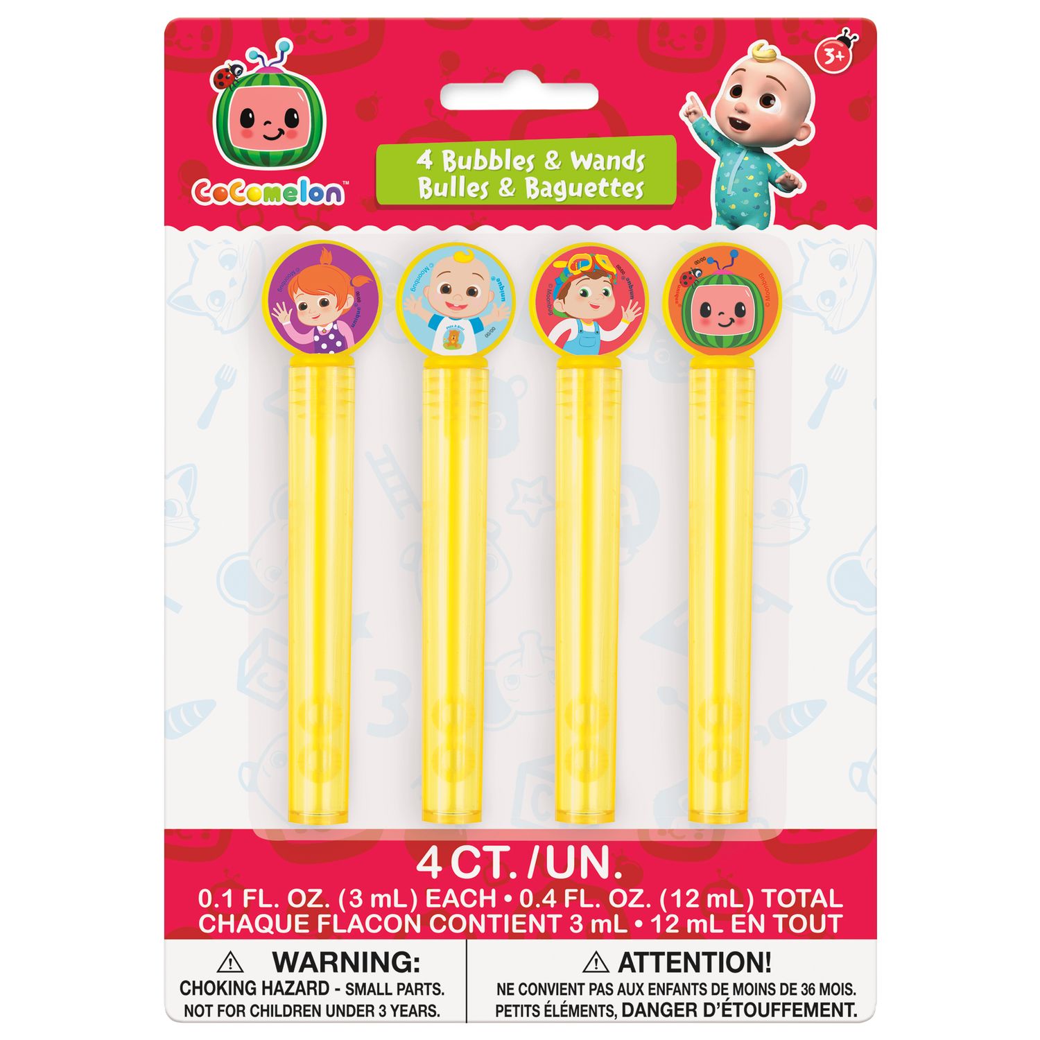Cocomelon - Bubble Wand Favor 4ct