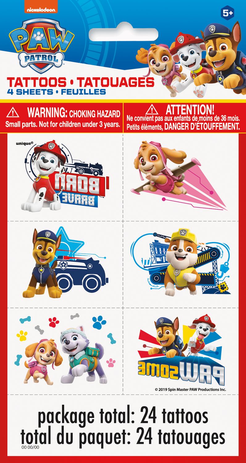 Paw Patrol - Tattoos 24ct