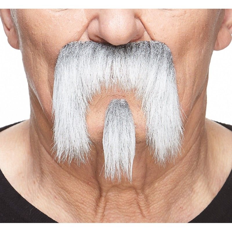 Thick Horseshoe w/ Soul Patch -, Color: Light Gray