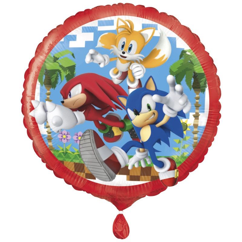 Sonic - 18&quot; Helium Filled Foil Balloon, Ribbon
