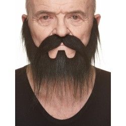 Unstyled Mustache &amp; Beard -, Color: Black