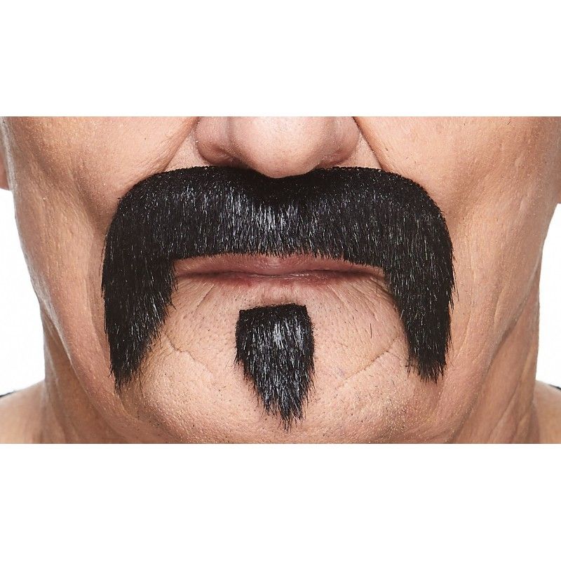 Thin Horseshoe w/ Soul Patch, Color: Black