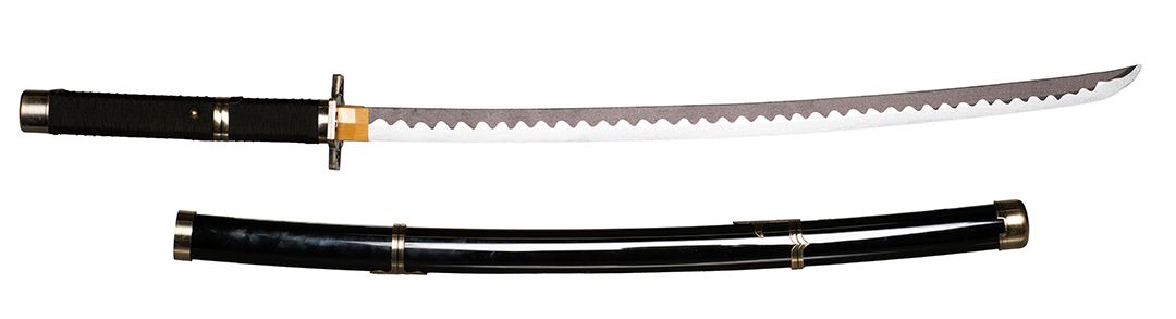 Ninja Wooden Katana and Sheath Black 40.5&quot;