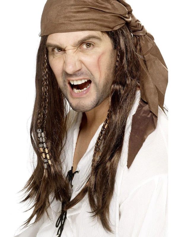 Braided Buccaneer Wig - Brown