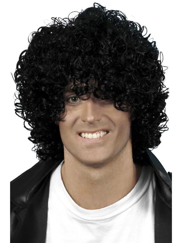 Afro Wet Look Wig - Black